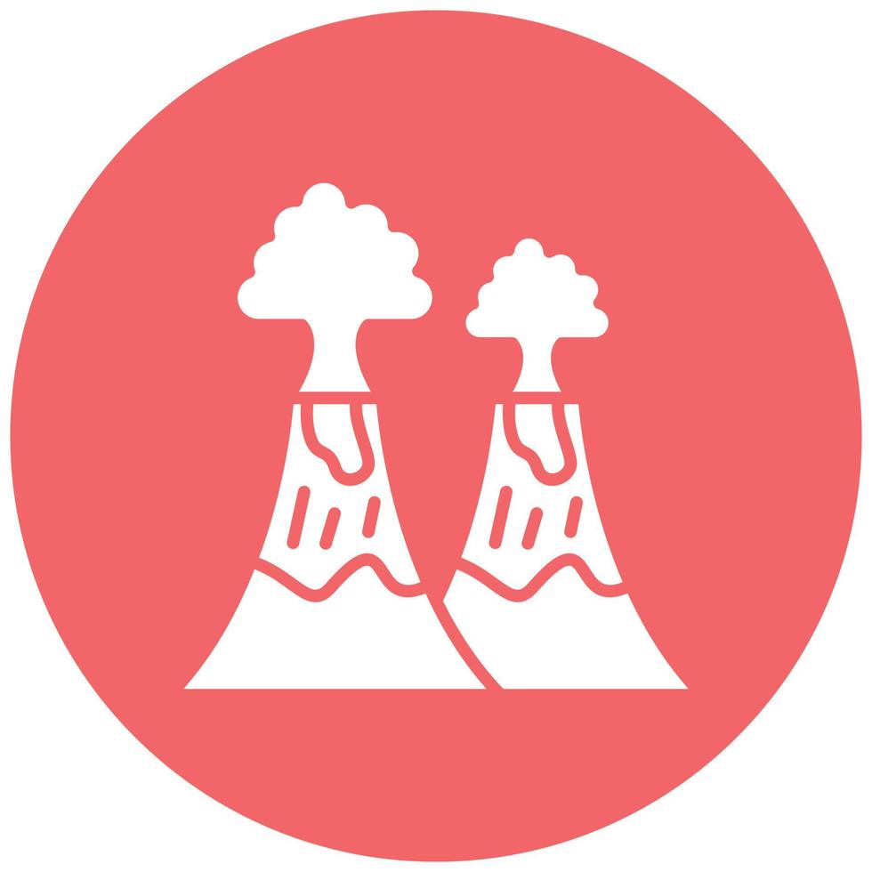 Volcano Icon Style vector