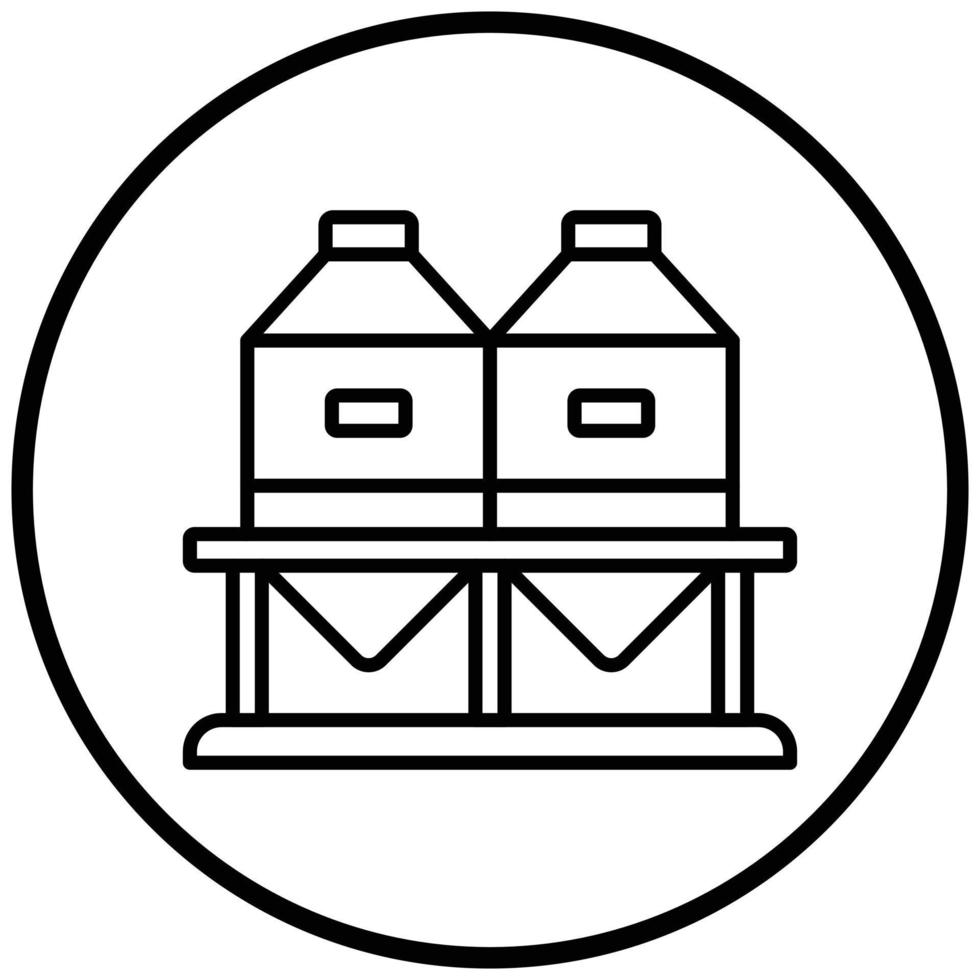 Silo Icon Style vector