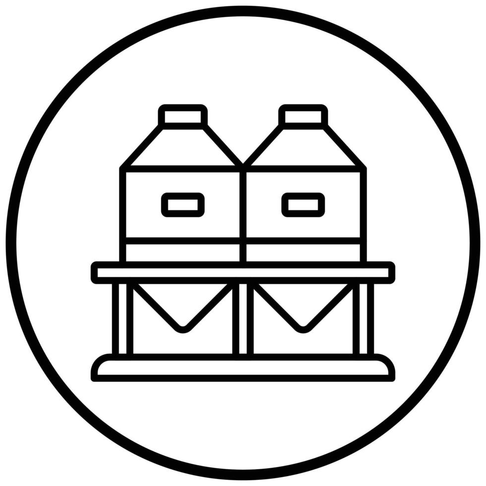 estilo de icono de silo vector