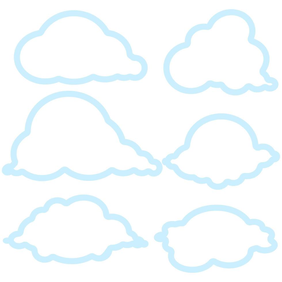 Set speech bubbles on white background. chat box and doodle message or communication icon Cloud speaking for comics and minimal message dialog vector