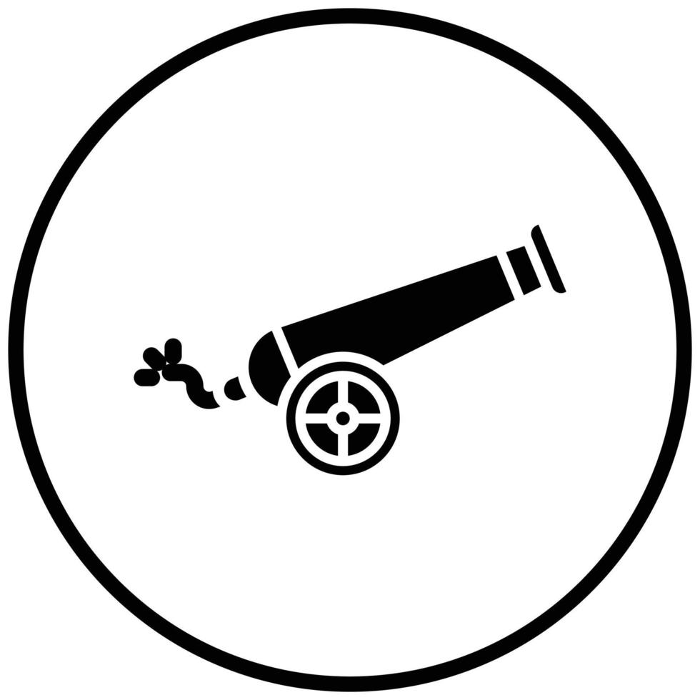 Pirate Cannon Icon Style vector