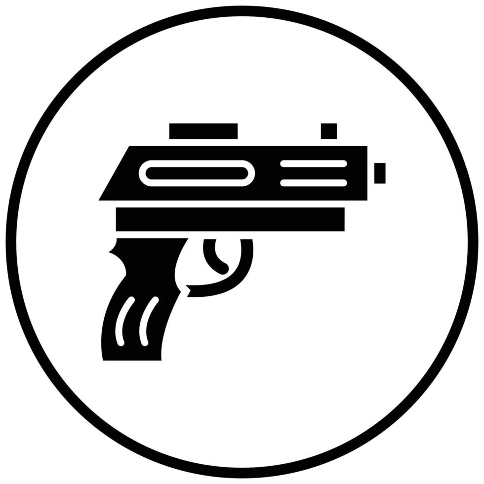 estilo de icono de pistola vector