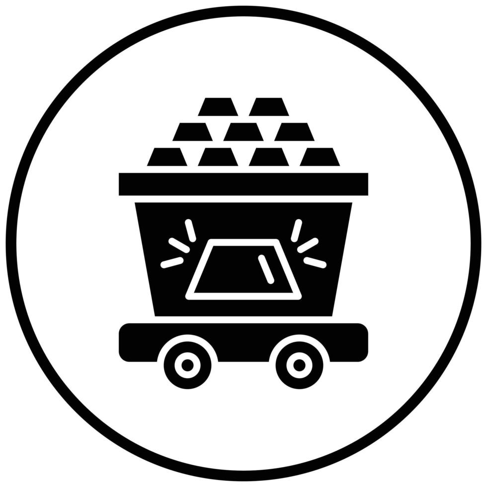 Gold Cart Icon Style vector