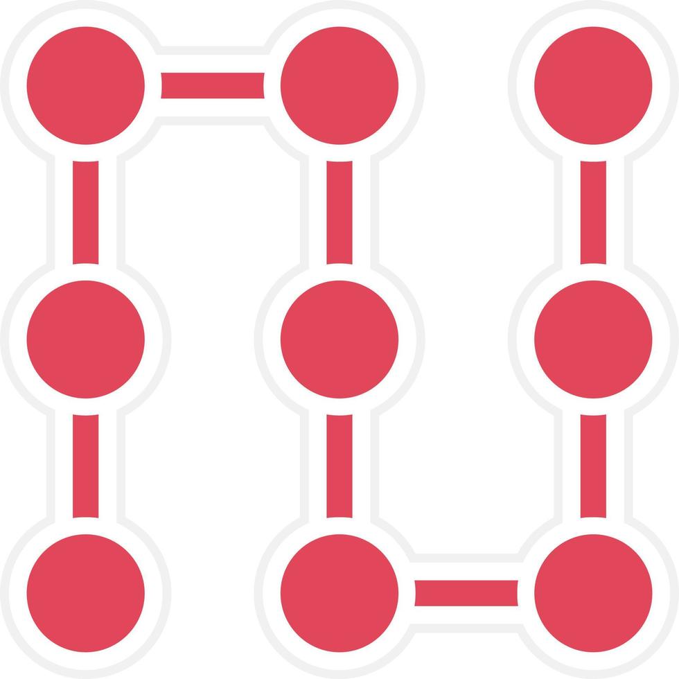 Pattern Lock Icon Style vector