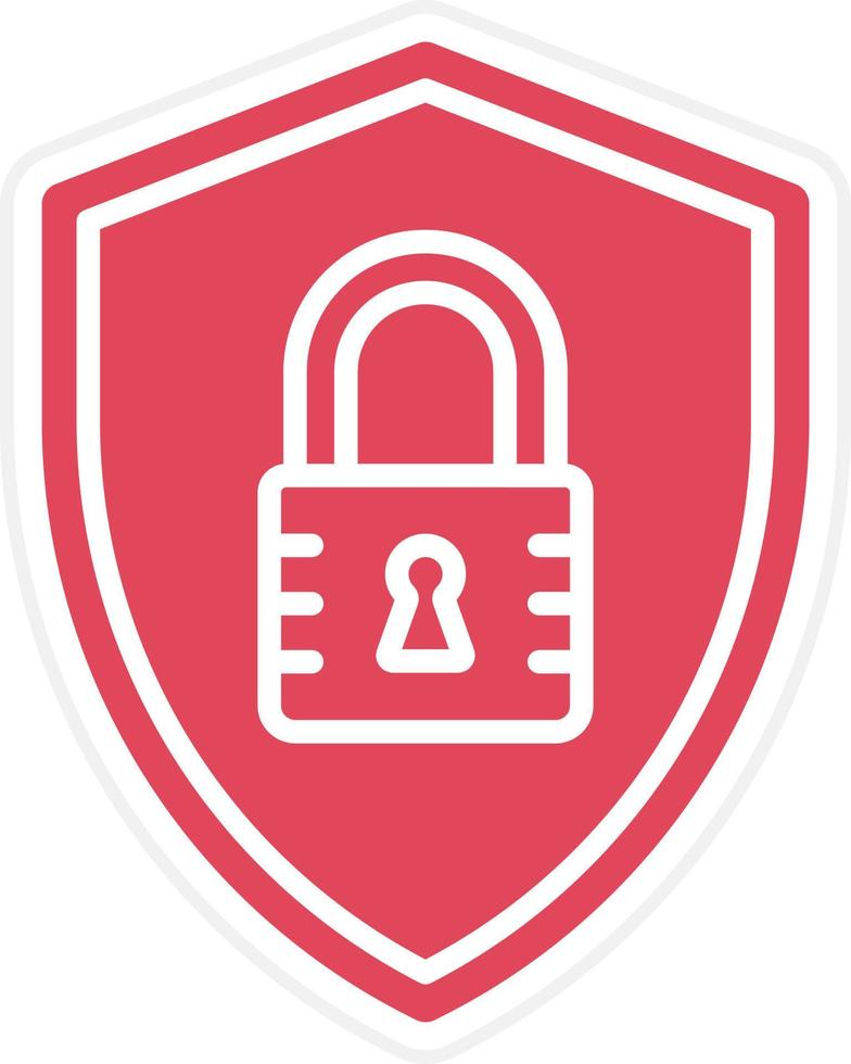Lock Shield Icon Style vector