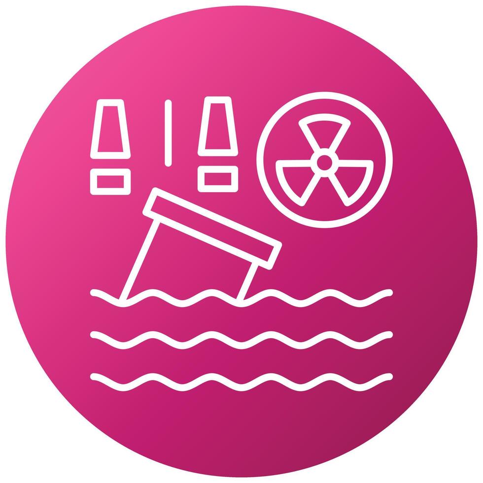 Water Pollution Icon Style vector