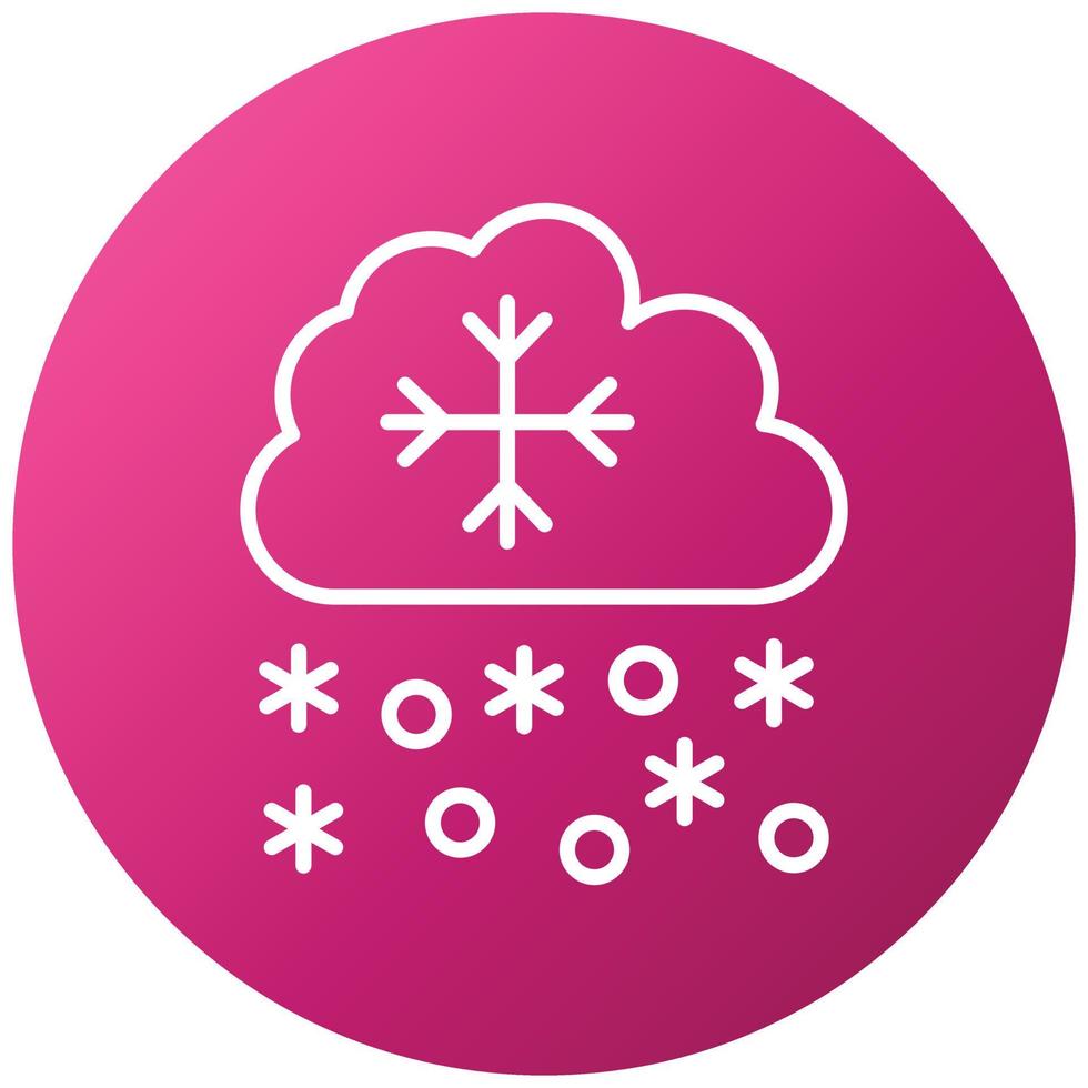 Heavy Snow Icon Style vector