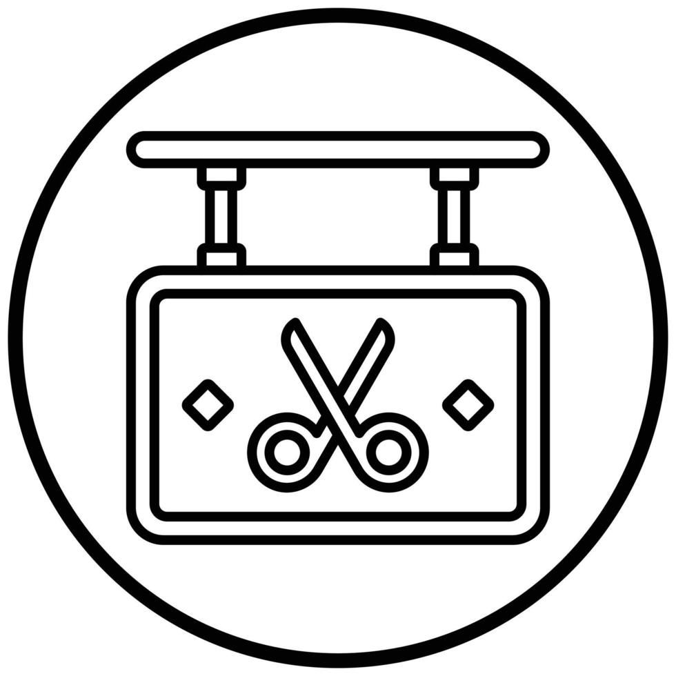 Salon Sign Icon Style vector