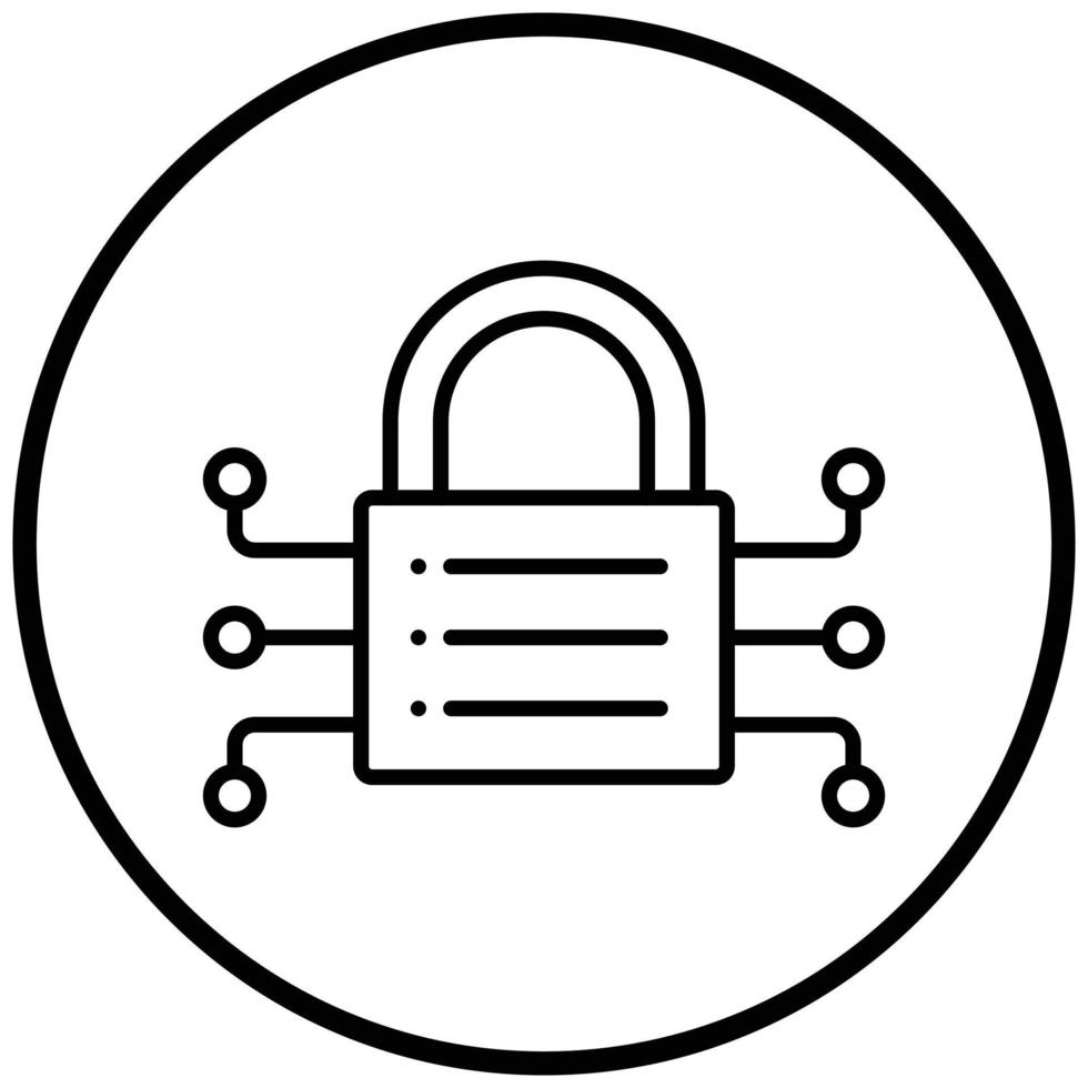 Data Encryption Icon Style vector