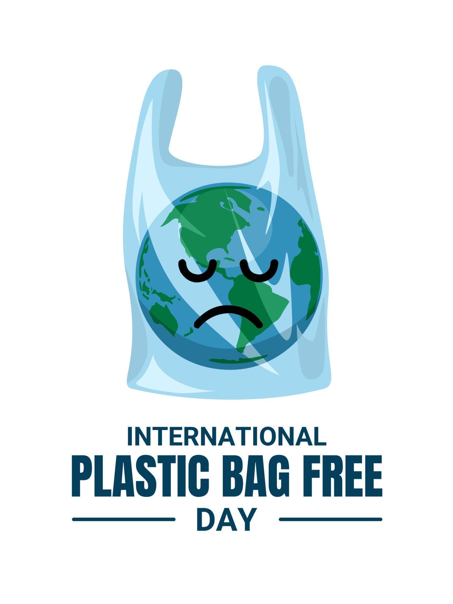 international plastic bag free day, say no to plastic, save nature