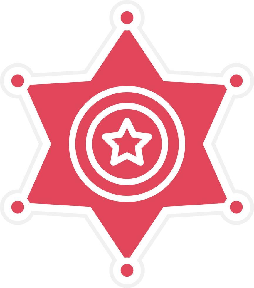 Sheriff Badge Icon Style vector