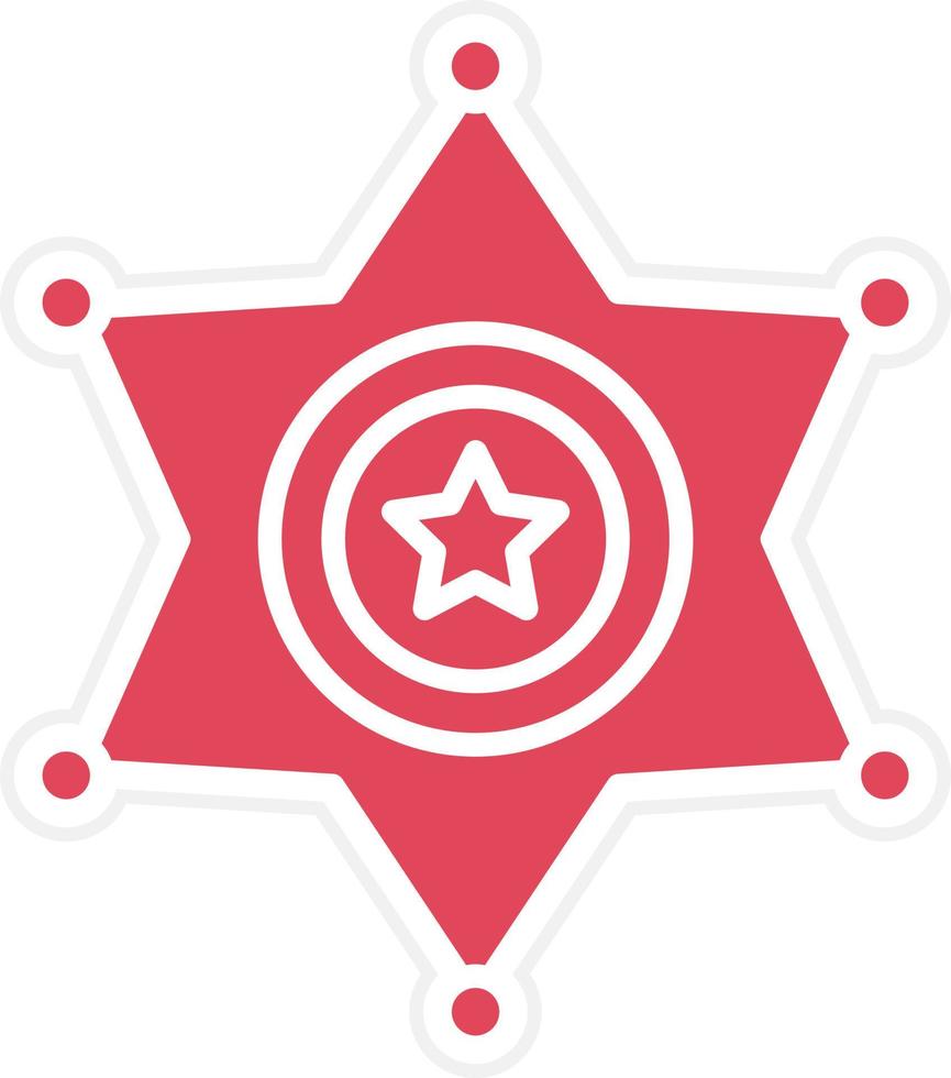 Sheriff Badge Icon Style vector