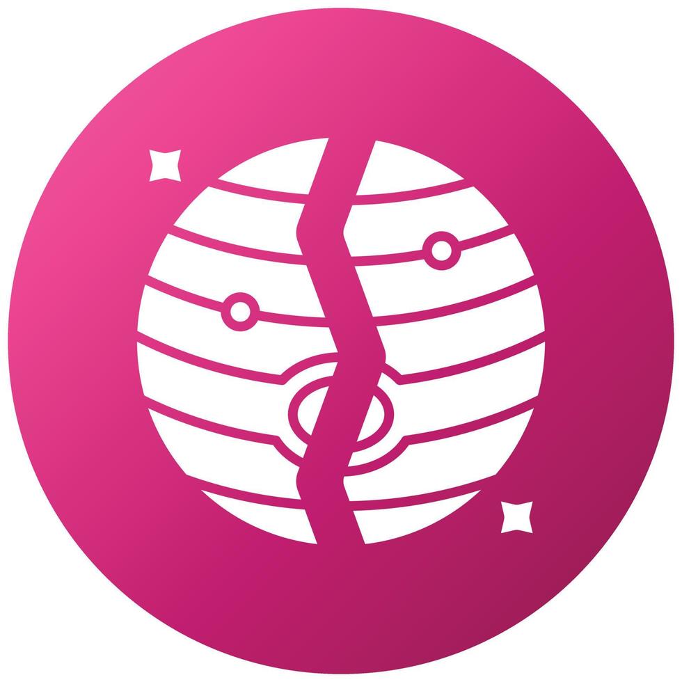 Planet Destoryed Icon Style vector