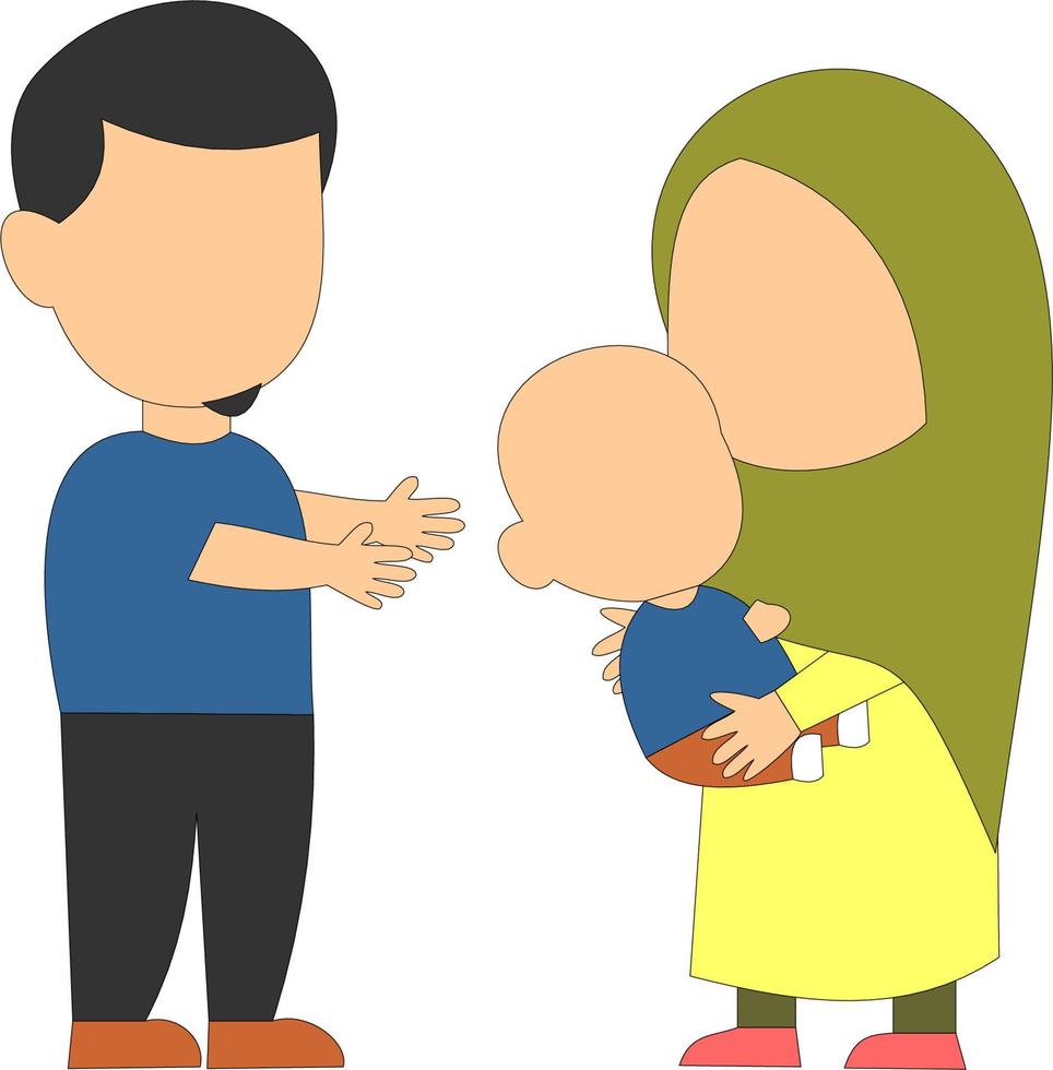 Parenting faceless collection vector