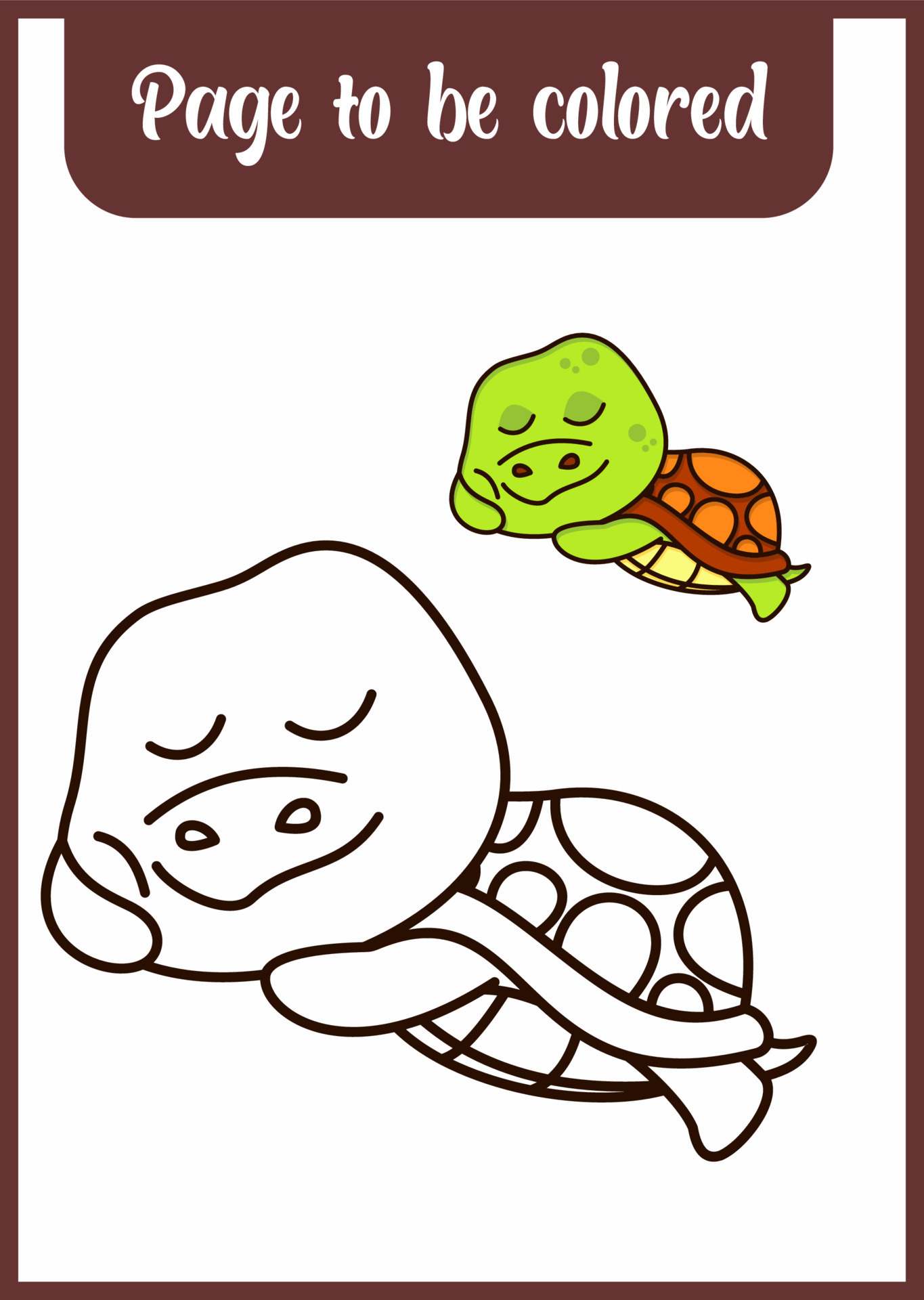 coloring book for kids. turtle 8759643 Vector Art at Vecteezy