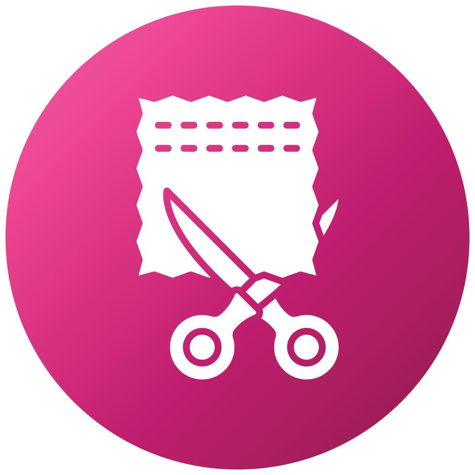 Cutting Clothes Icon Style vector
