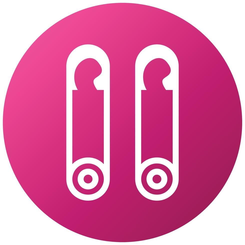 Safety Pin Icon Style vector