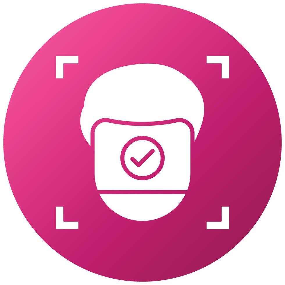 Face Scanner Icon Style vector