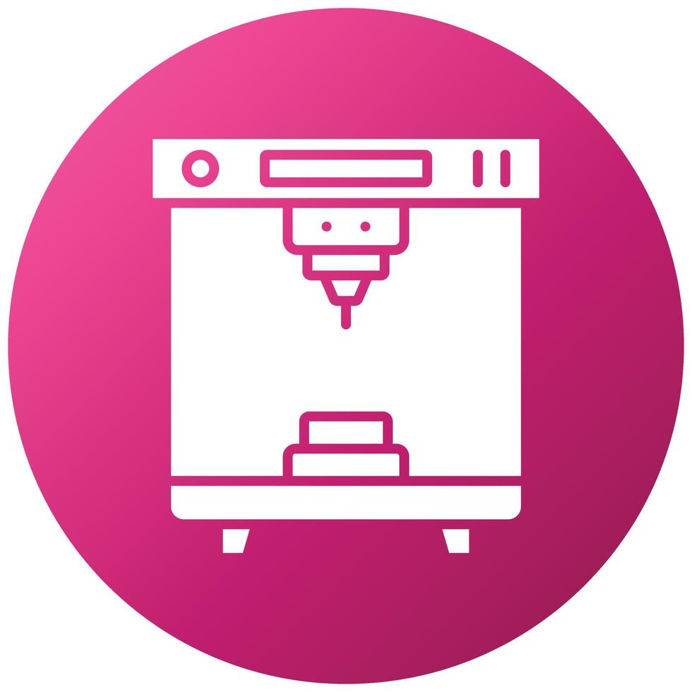 3d Printer Icon Style vector