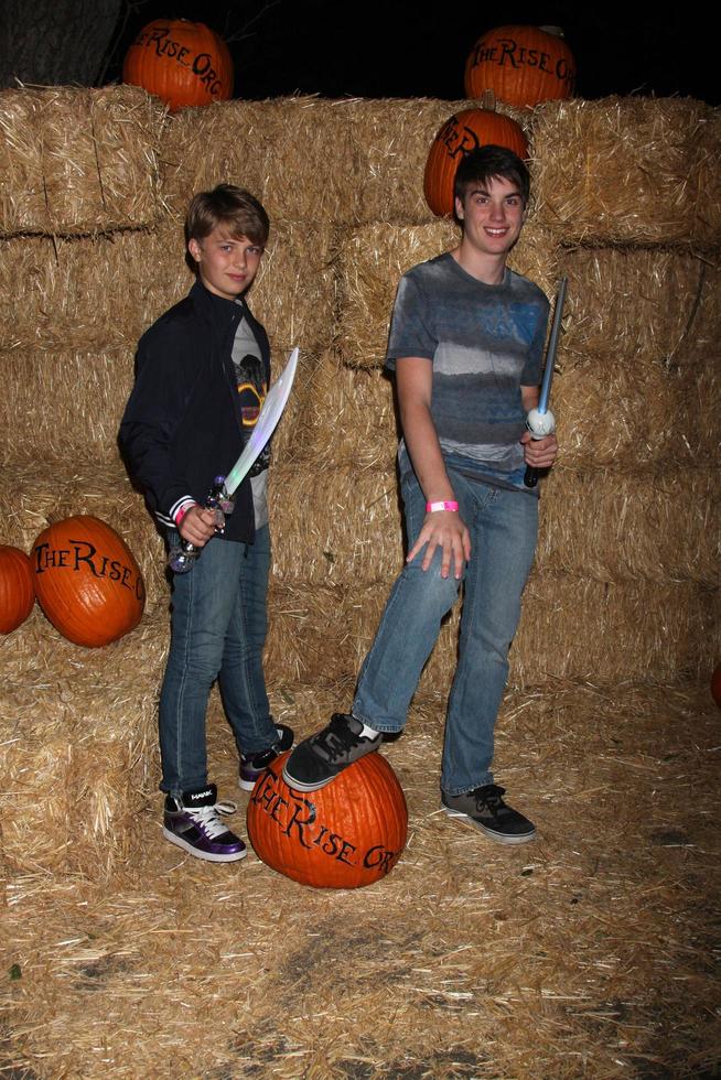LOS ANGELES, OCT 4 -  Jacob Hopkins, Gerald Hopkins at the RISE of the Jack O Lanterns at Descanso Gardens on October 4, 2014 in La Canada Flintridge, CA photo