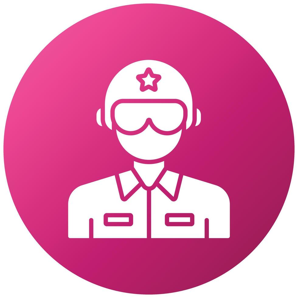 Army Pilot Icon Style vector