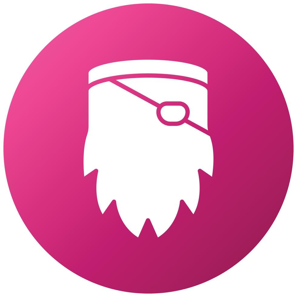 Pirate Beard Icon Style vector