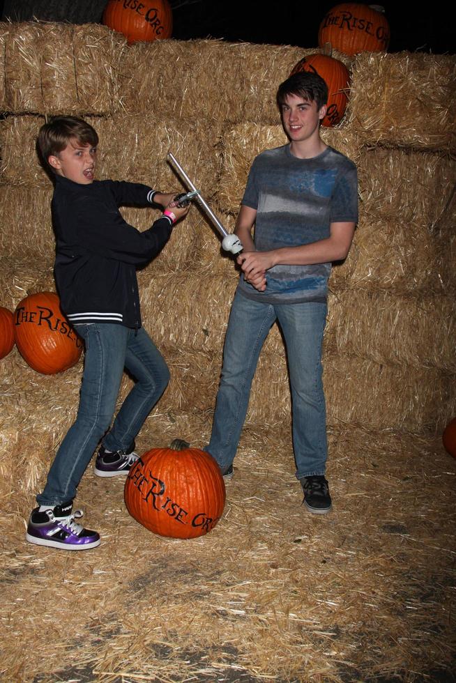 LOS ANGELES, OCT 4 -  Jacob Hopkins, Gerald Hopkins at the RISE of the Jack O Lanterns at Descanso Gardens on October 4, 2014 in La Canada Flintridge, CA photo