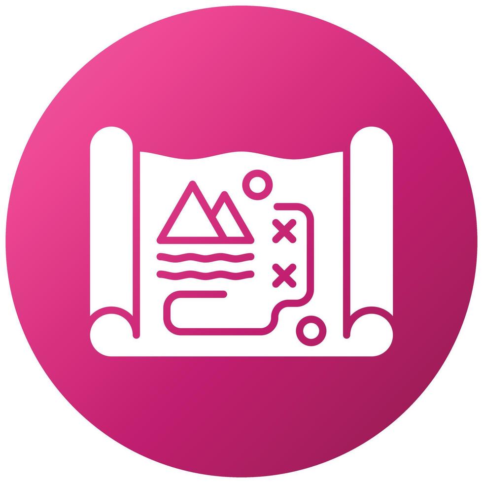 Treasure Map Icon Style vector