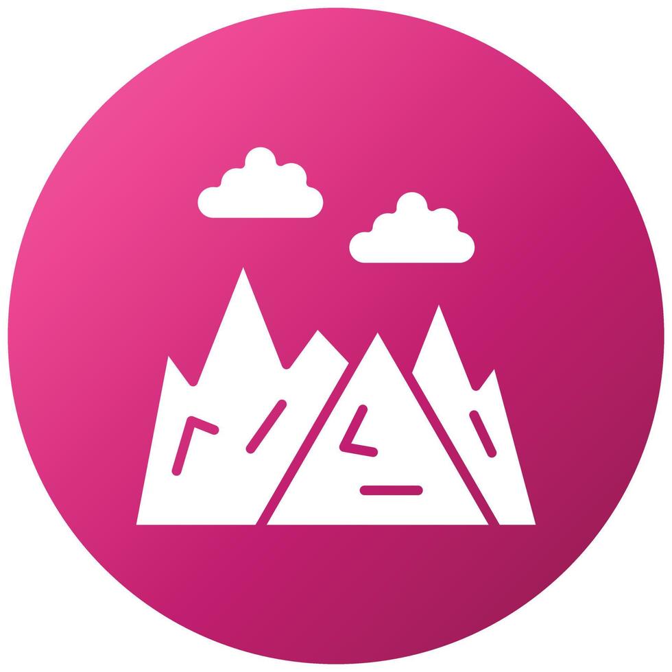 estilo de icono de montaña salvaje vector