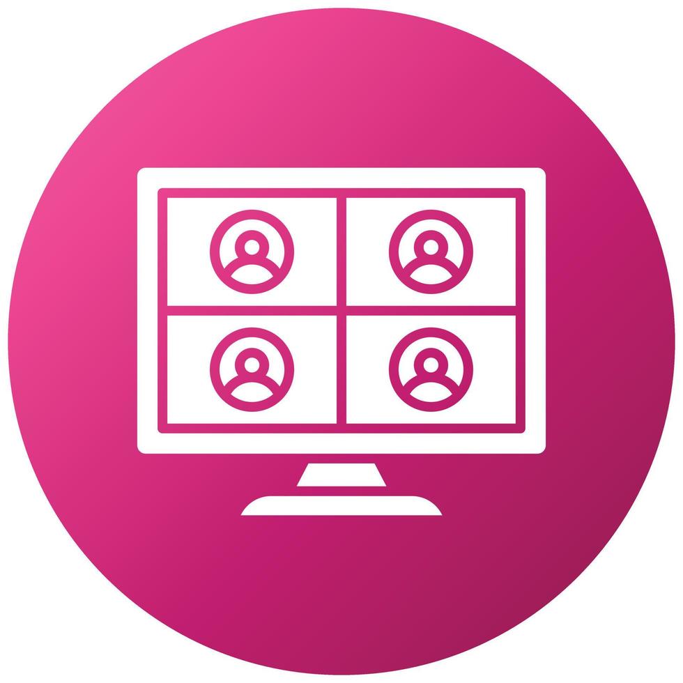 Online Meeting Icon Style vector