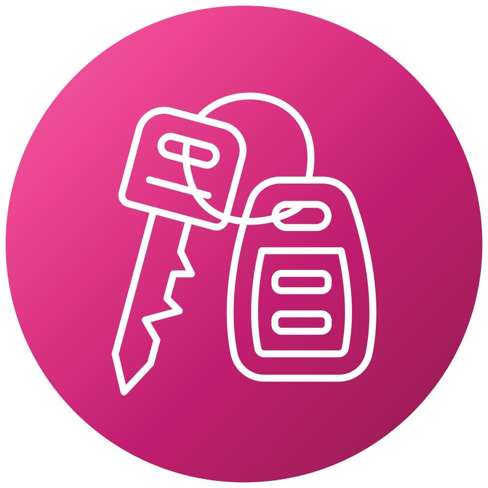 Car Key Icon Style vector