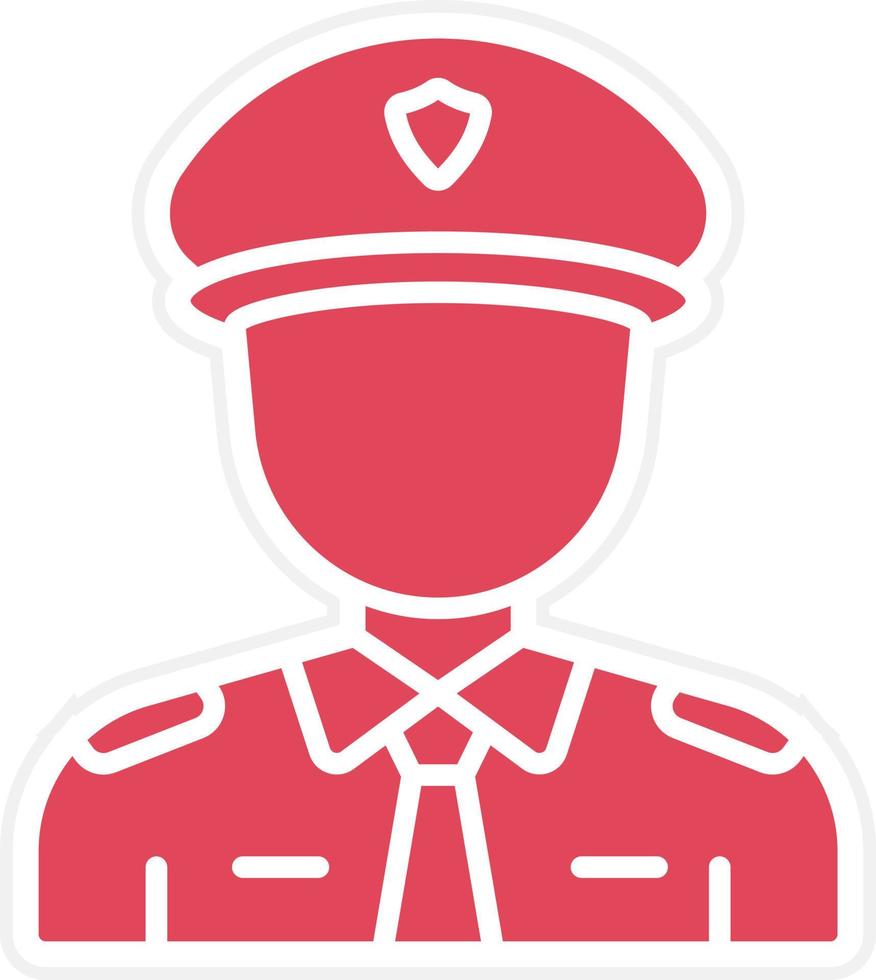 Policeman Icon Style vector