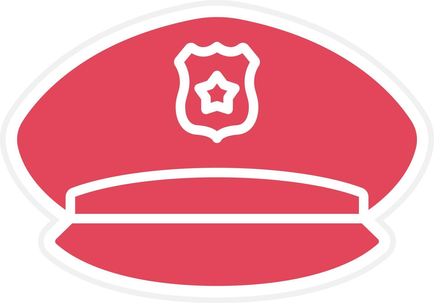 Police Hat Icon Style vector