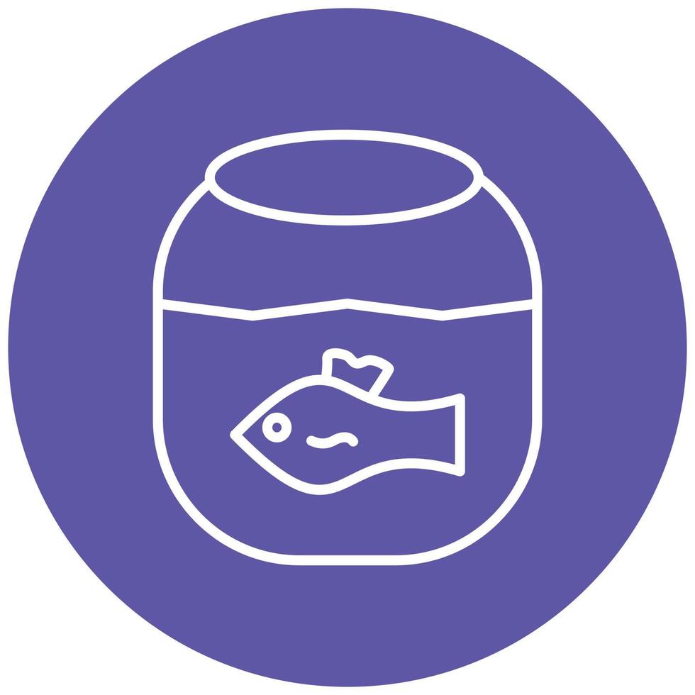 Fish Tank Icon Style vector