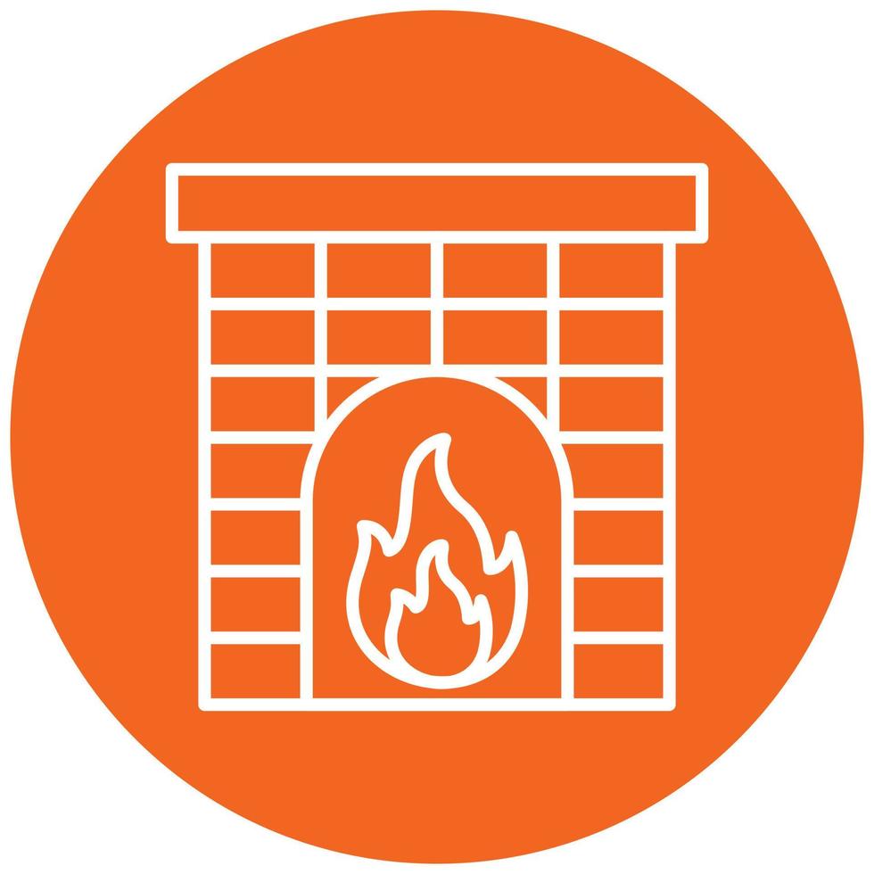 estilo de icono de chimenea vector