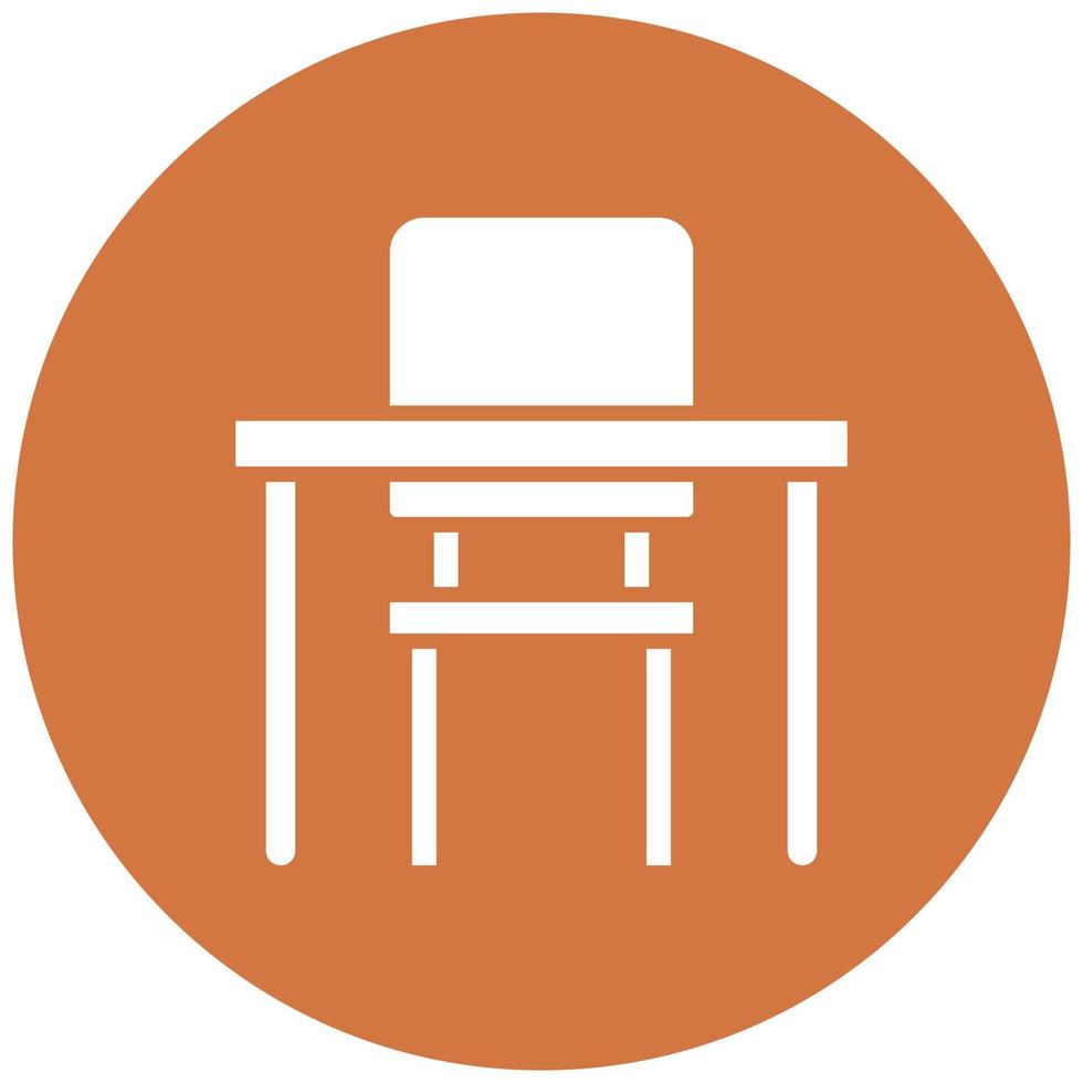 School Desk Icon Style vector