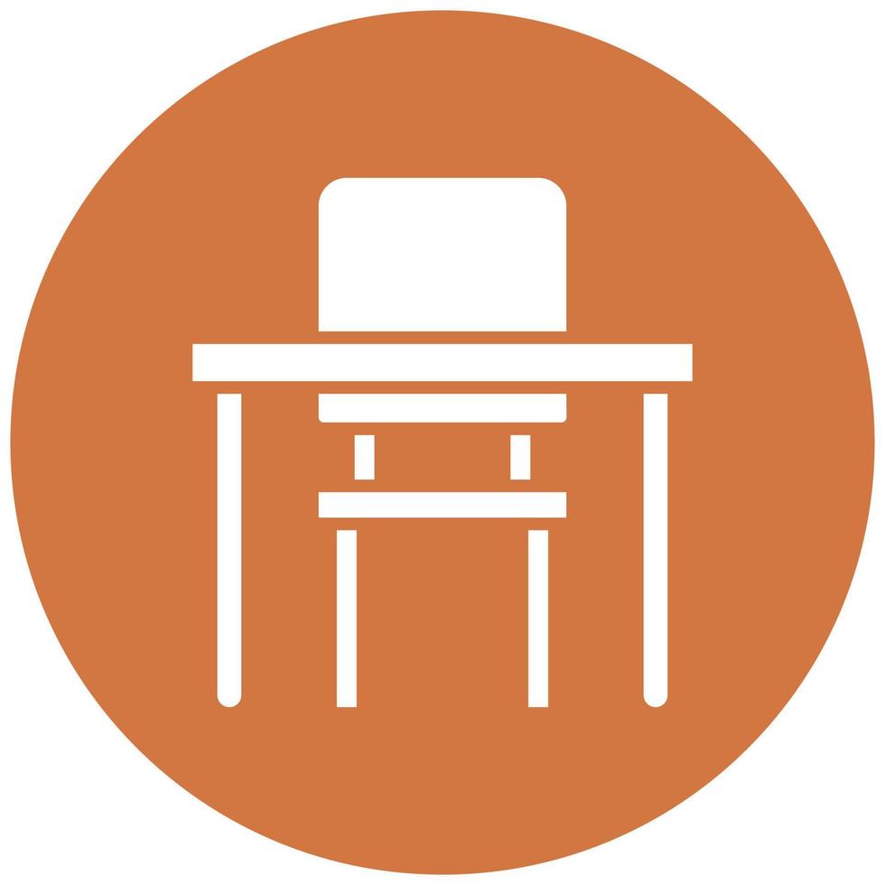 School Desk Icon Style vector