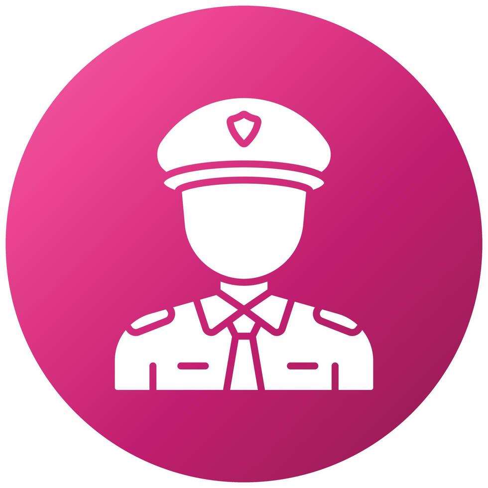 estilo de icono de policía vector