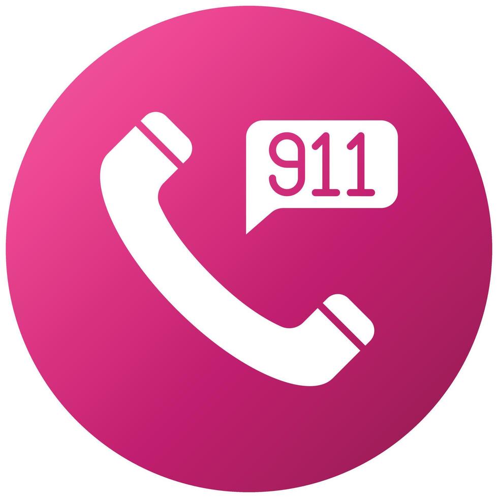 Call 911 Icon Style vector