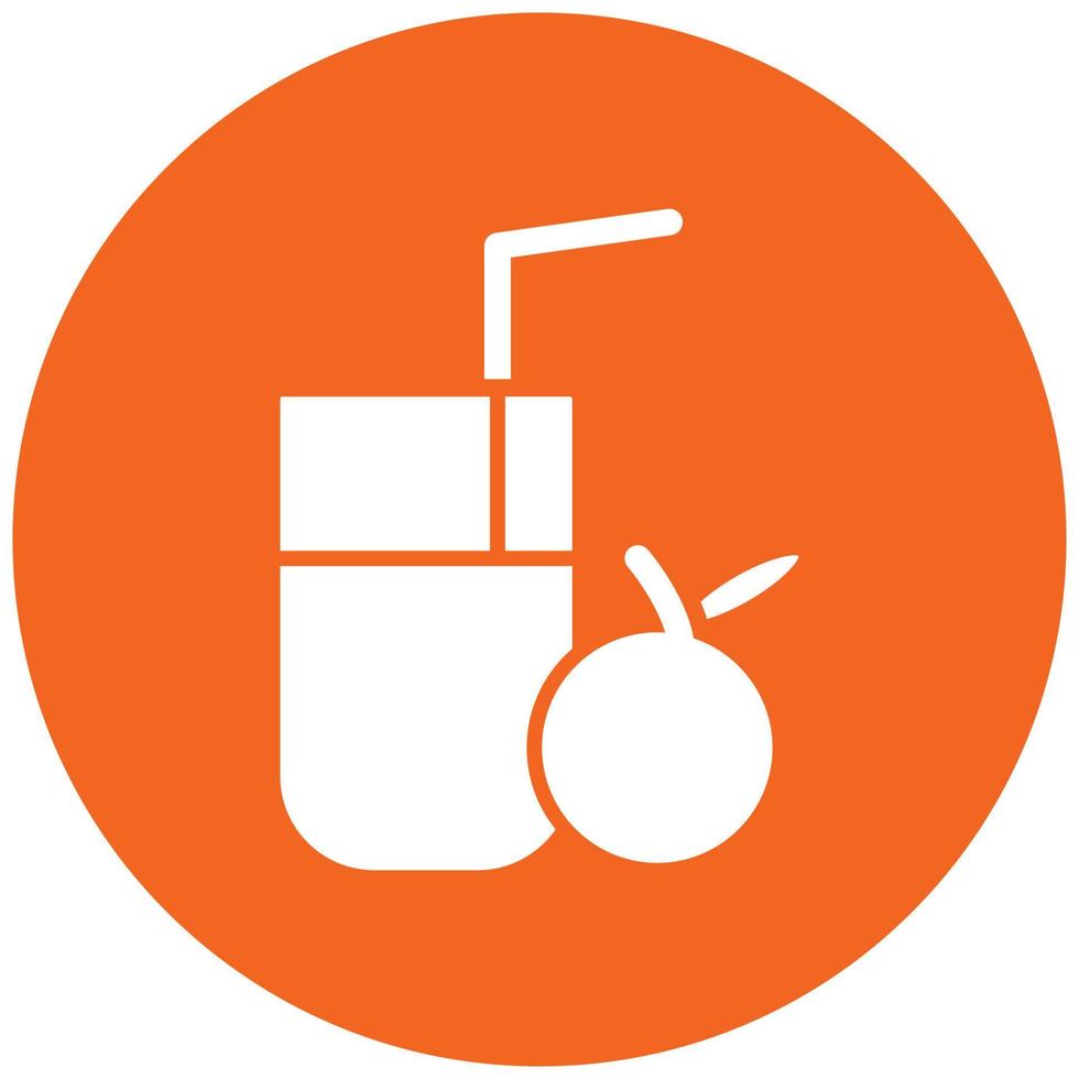 estilo de icono de jugo de naranja vector