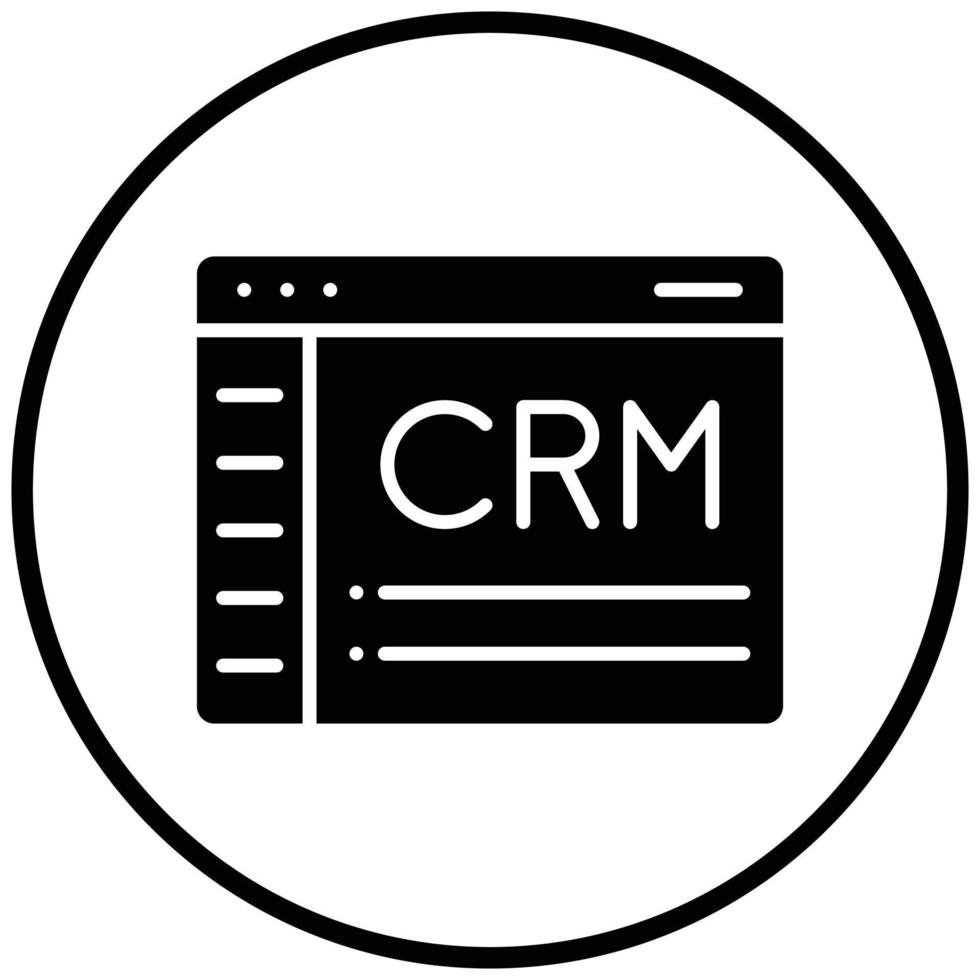 estilo de icono crm vector