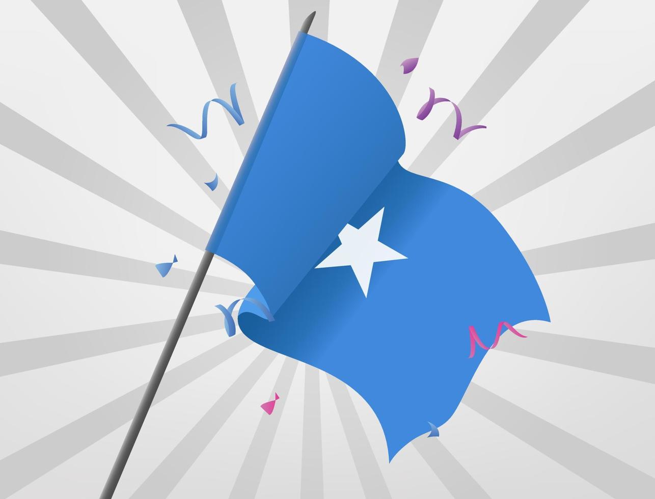 Somali celebratory flags rise at high altitudes vector