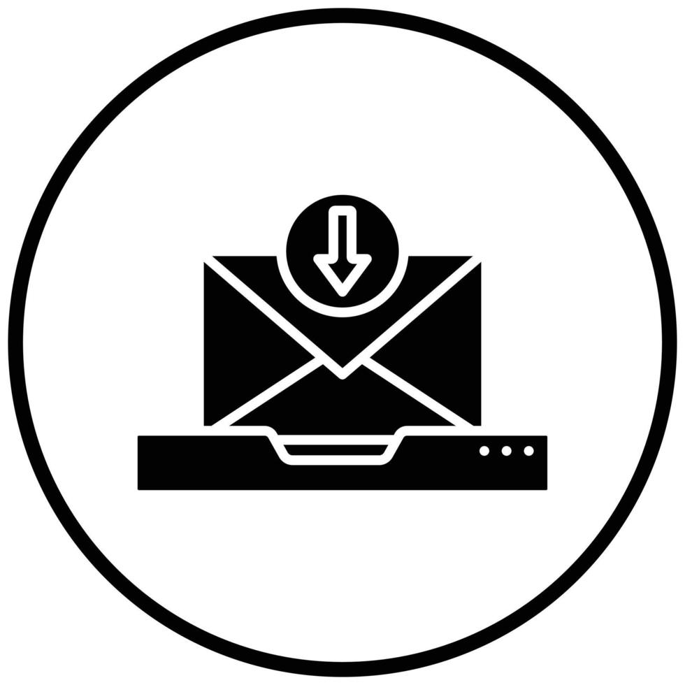 Inbox Icon Style vector