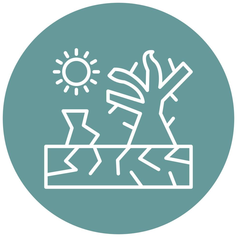 Desertification Icon Style vector