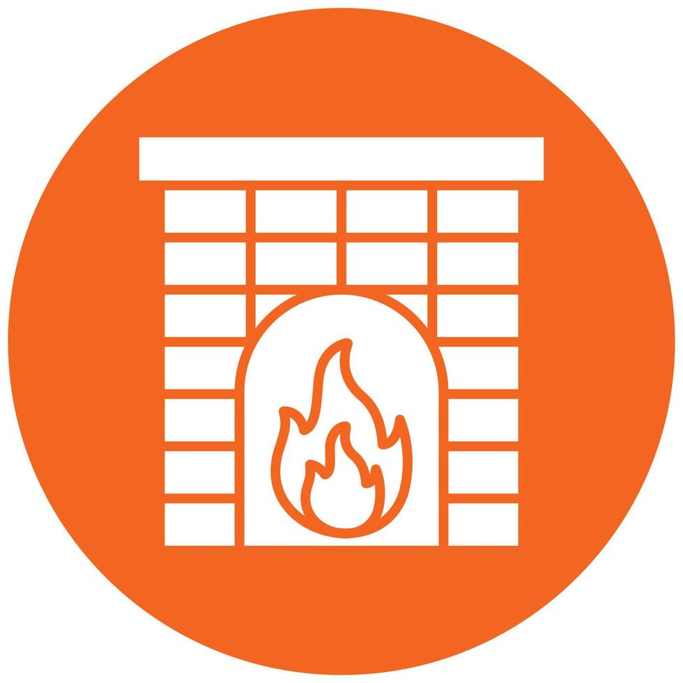 Fireplace Icon Style vector