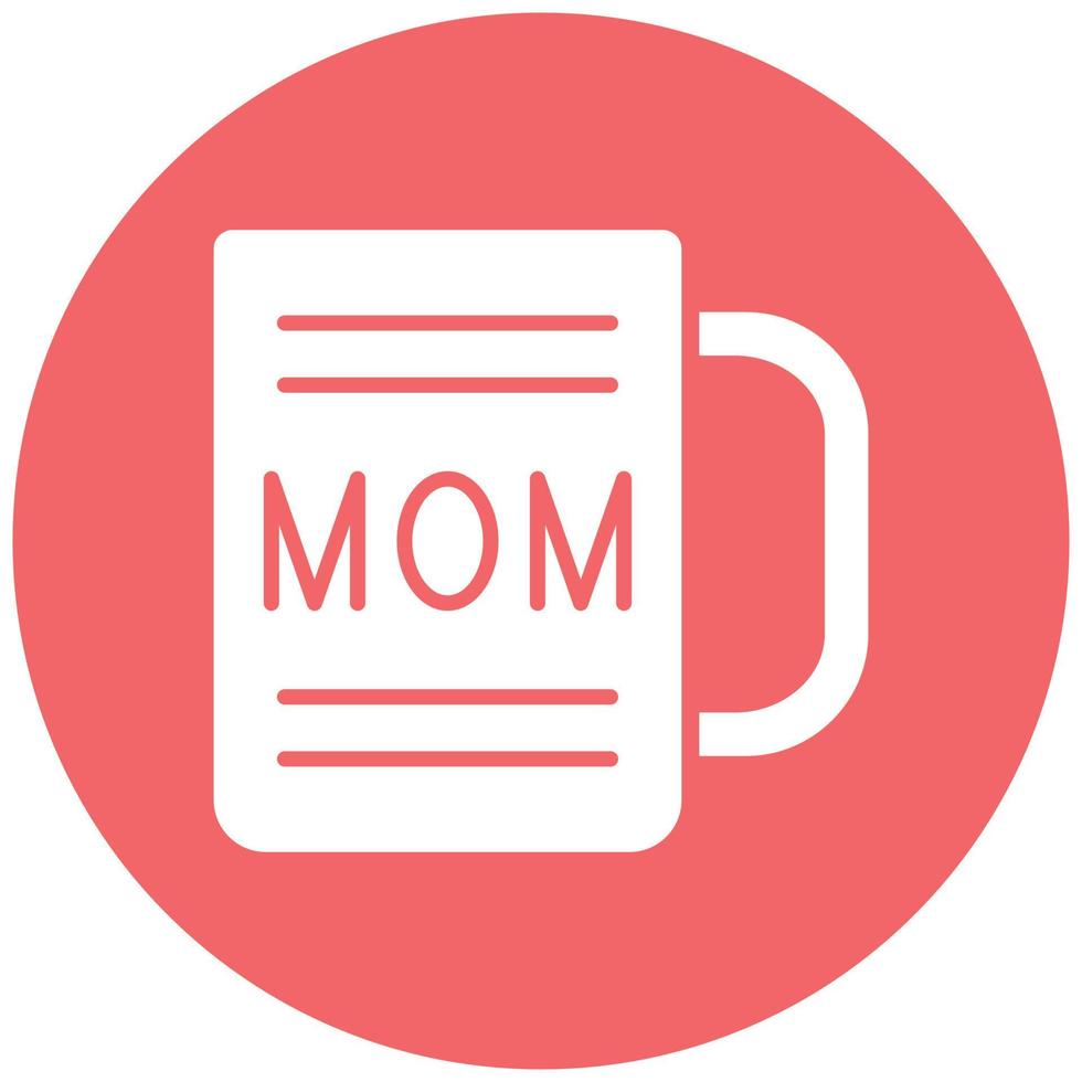 estilo de icono de taza de mamá vector