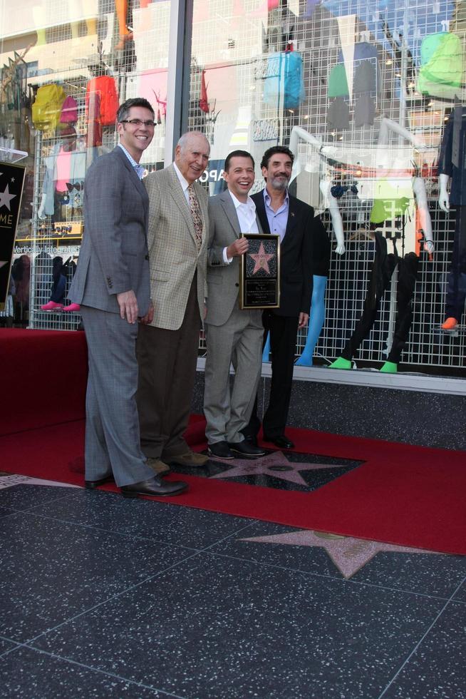 LOS ANGELES, SEP 19 -  John Henson, Carl Reiner, Jon Cryer, Chuck Lorre at the Jon Cryer Hollywood Walk of Fame Star Ceremony at Hollywood Walk of Fame on September 19, 2011 in Los Angeles, CA photo