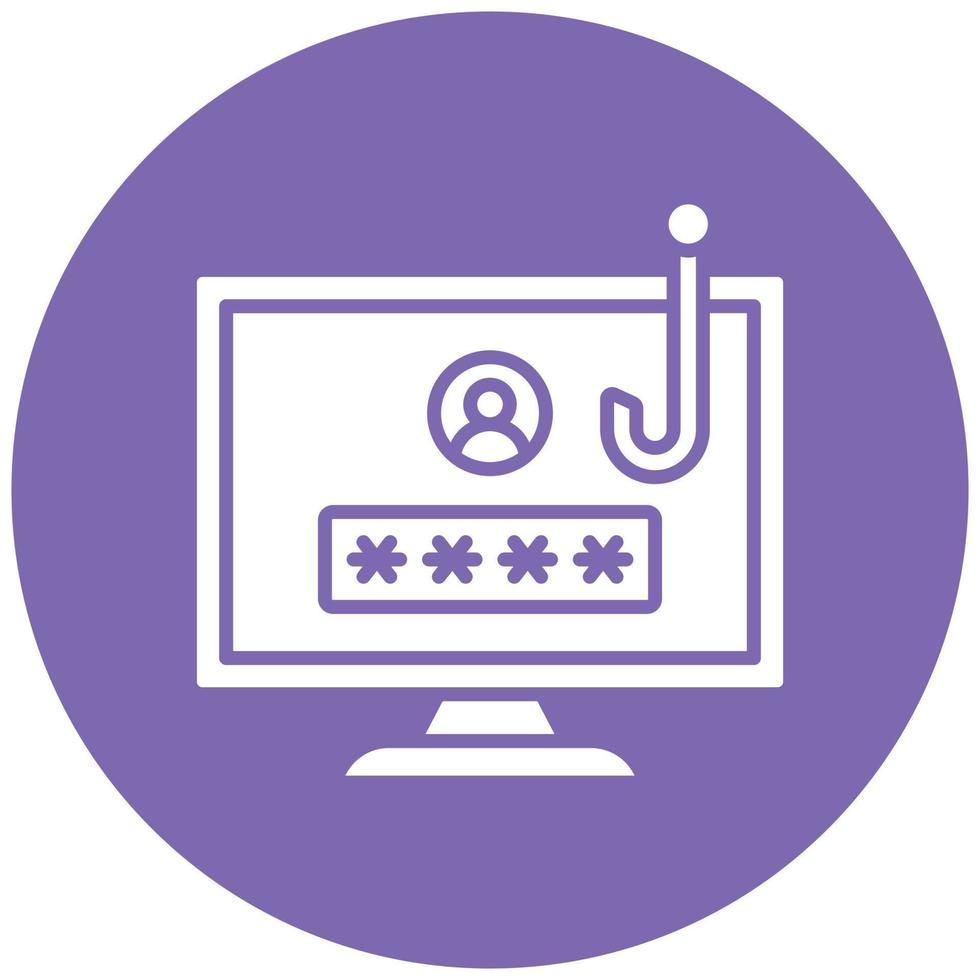 Password Phishing Icon Style vector