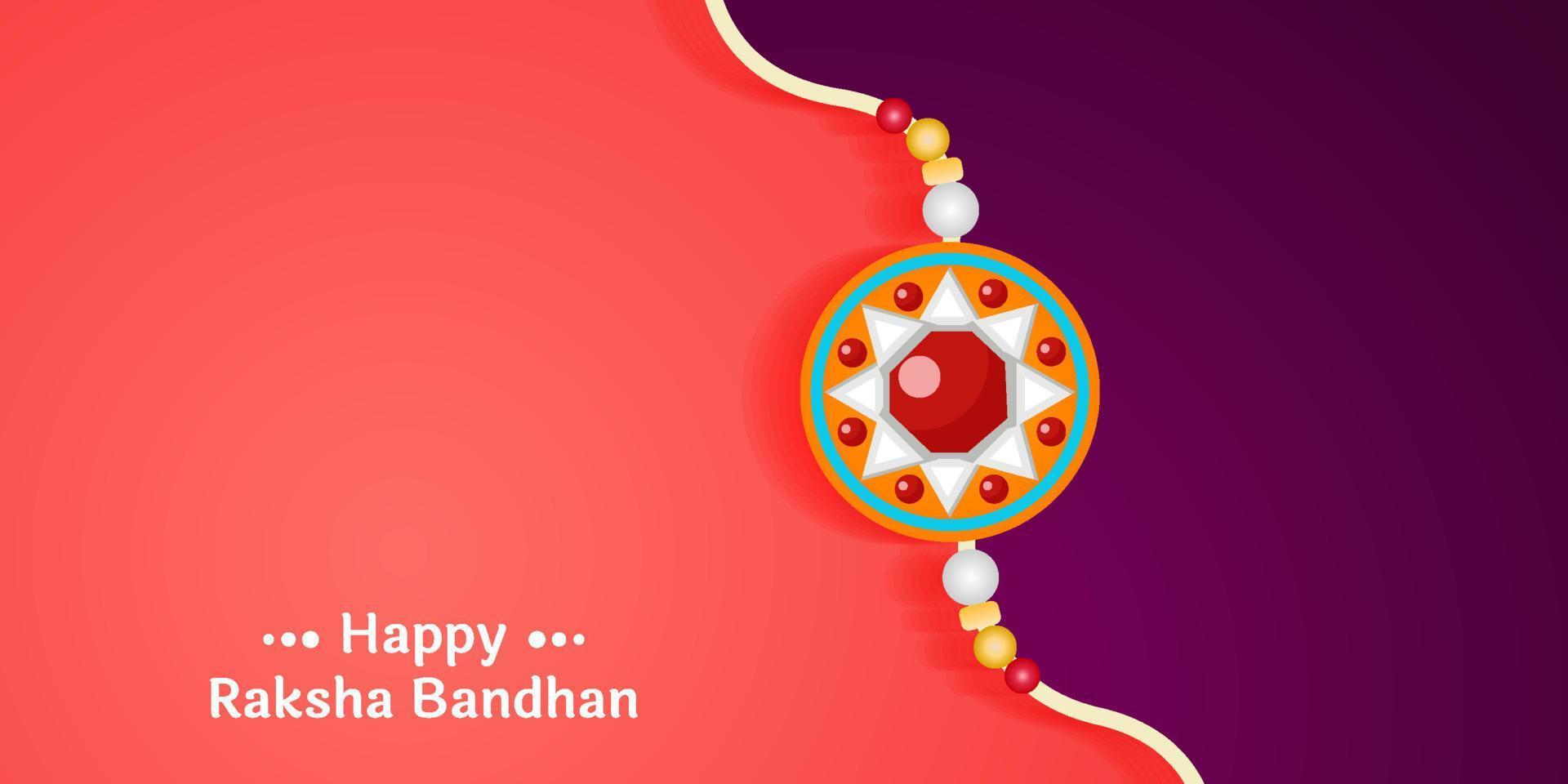 gradient raksha bandhan background with rakhi illustration vector