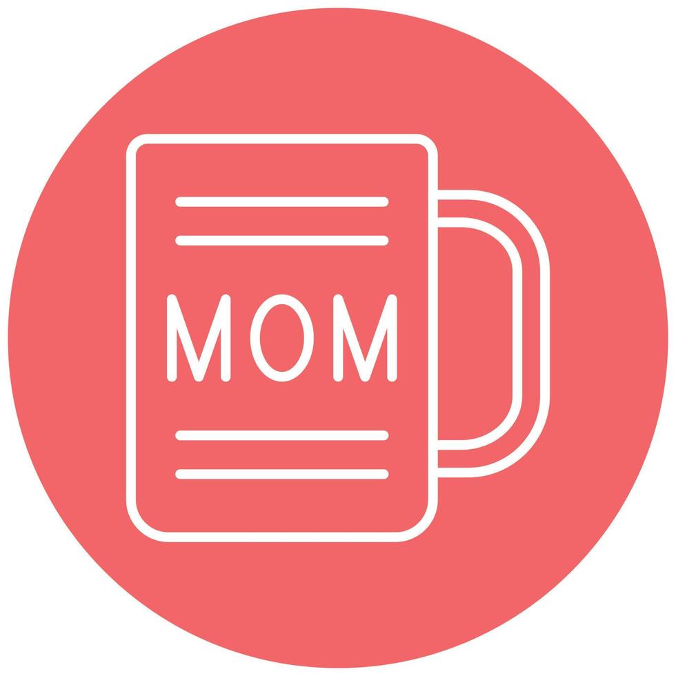 MOM Mug Icon Style vector